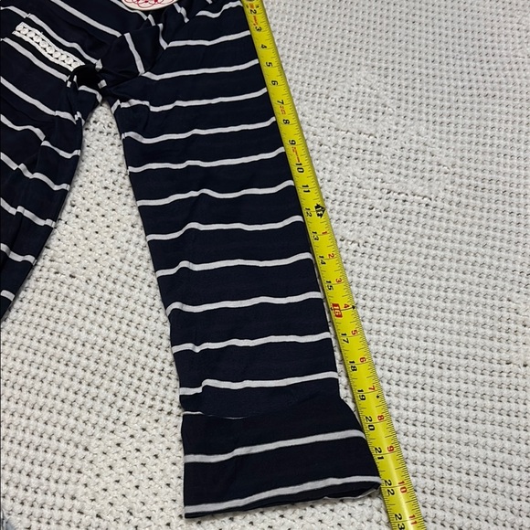 Umgee Blue and White Tie Back Long Sleeve Tunic size S - Picture 9 of 9